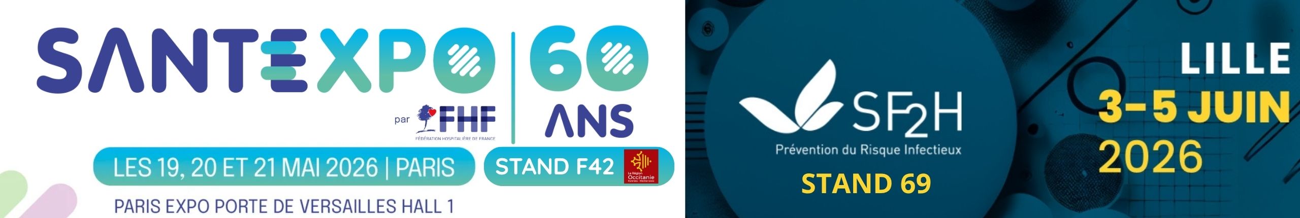 Bandeau SantExpo & SF2H 2026